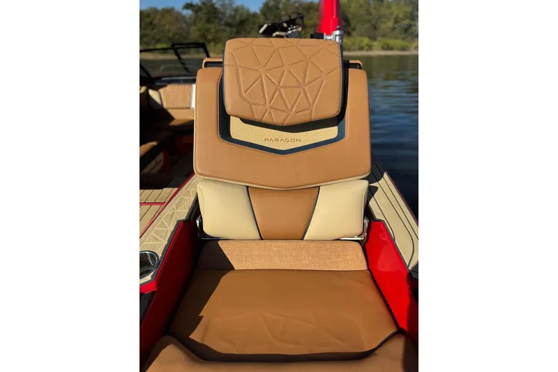 Slide: The Image of Open storage compartment in 2021 Nautique Super Air Nautique G23 Paragon boat. - 14