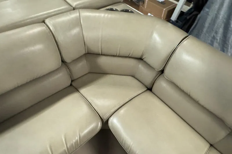 Slide: The Image of Beige leather seating on 2014 SunCatcher Elite 322 Cruise boat. - 12