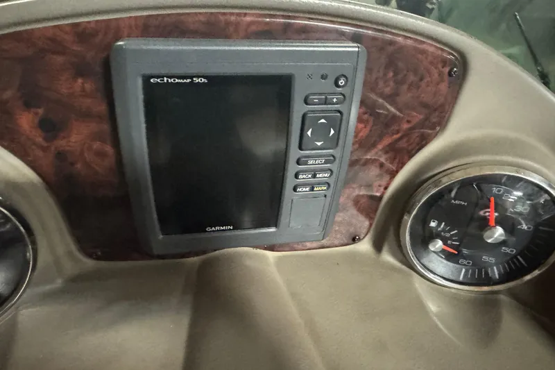 Slide: The Image of Dashboard of 2014 SunCatcher Elite 322 Cruise with Garmin echoMAP 50s. - 16