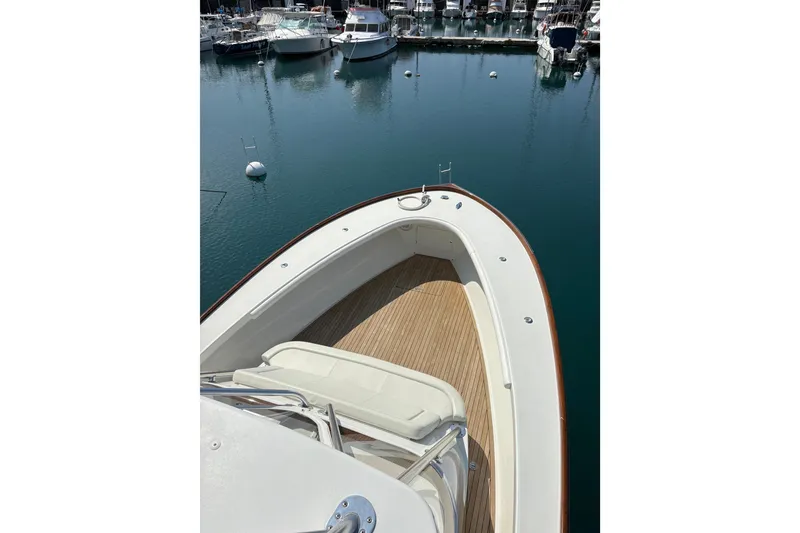 Slide: The Image of Engine compartment of 2007 Gamefisherman 42 Walkaround, showcasing mechanical components and wiring. - 30