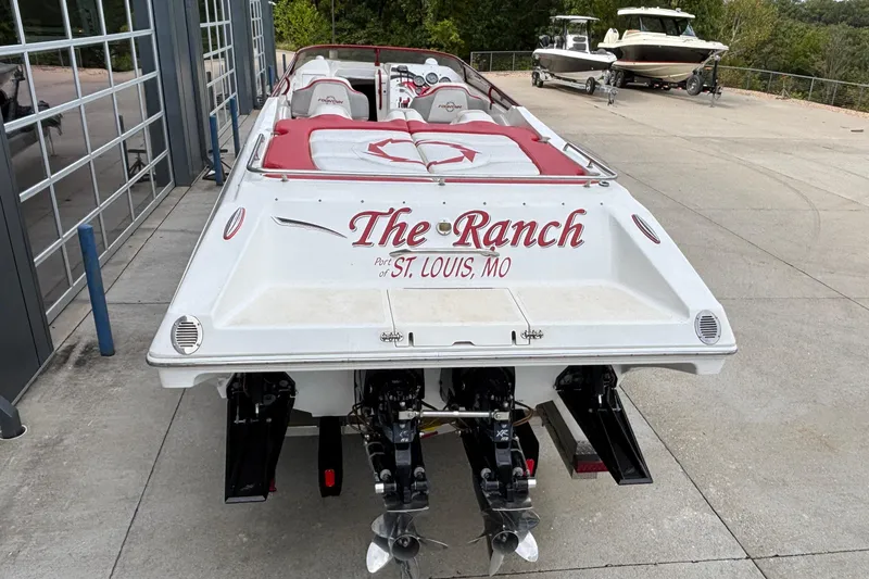 Slide: The Image of 2007 Fountain 38 Lightning boat, "The Ranch," docked in St. Louis, MO. - 4