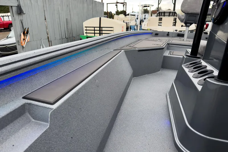 Slide: The Image of 2026 Excel Bay Pro Elite 230 boat interior with sleek design and modern features. - 11