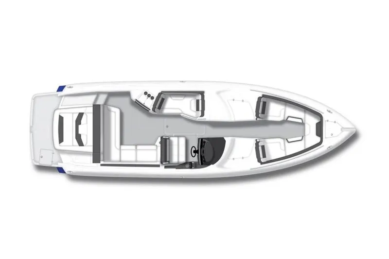 Slide: The Image of Manufacturer Provided Image: Top view of a 2020 Monterey 328SS Super Sport boat layout. - 5