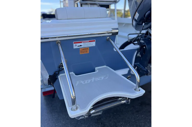 Slide: The Image of 2023 Parker 1801 Center Console boat with stainless steel swim platform and ladder. - 16