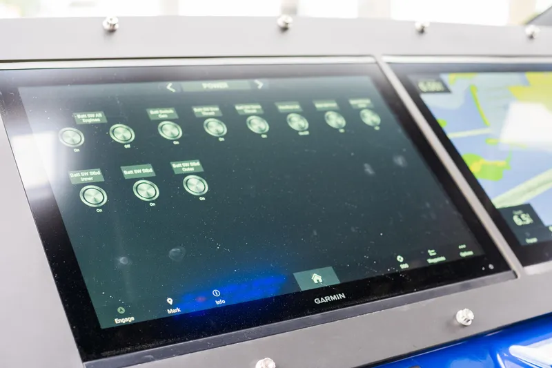 Slide: The Image of Manufacturer Provided Image: Garmin touchscreen display on 2024 Cigarette 59 Tirranna boat. - 9