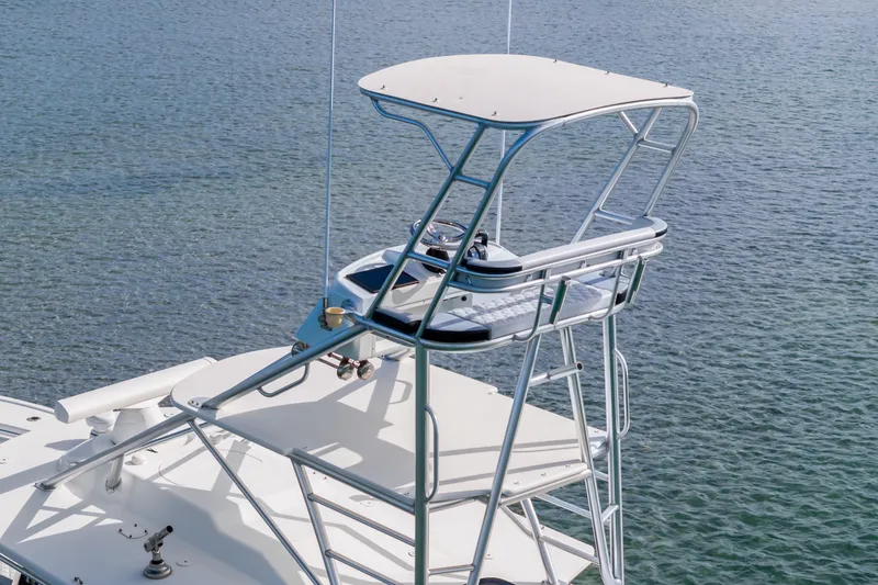 Slide: The Image of 2018 Yellowfin 42 Offshore boat tower over calm water. - 10
