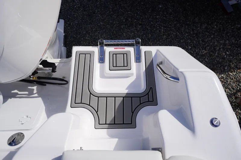 Slide: The Image of 2026 Tidewater 220 LXF boat deck with sleek design and modern features. - 54
