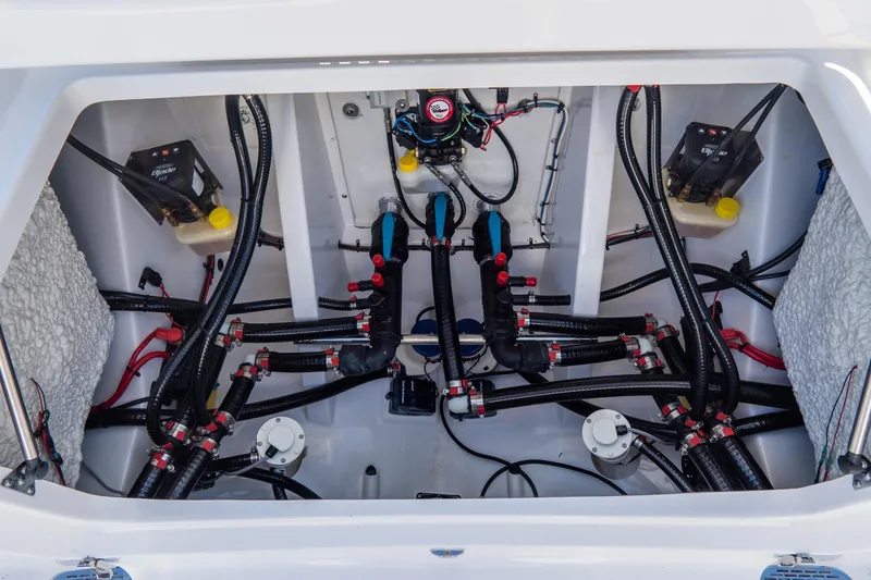 Slide: The Image of 2026 Tidewater 3100 Carolina Bay boat wiring and plumbing system. - 19