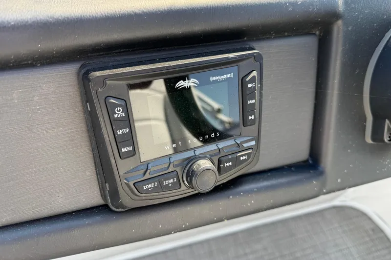 Slide: The Image of Wet Sounds audio system in 2022 Bentley Pontoons 240 CRUISE boat dashboard. - 14