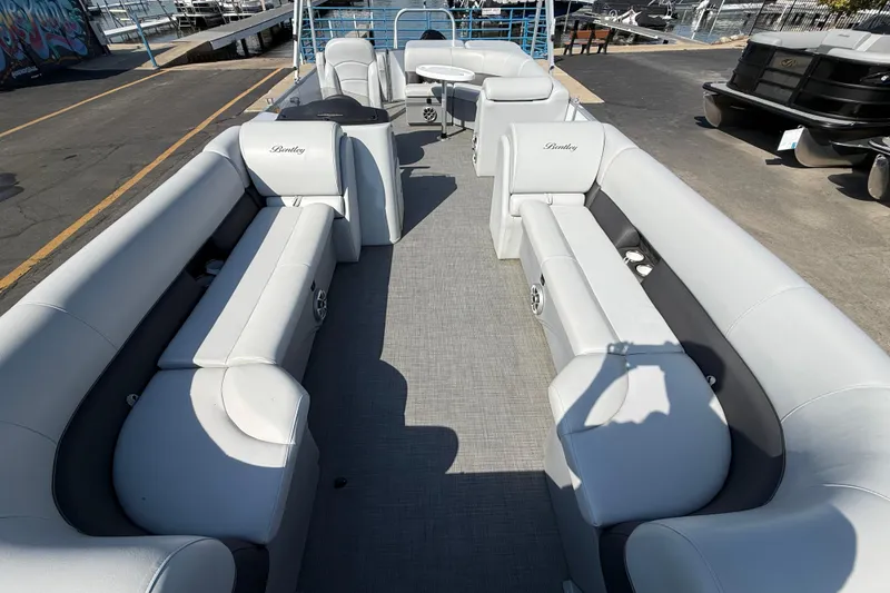 Slide: The Image of 2022 Bentley Pontoons 240 CRUISE interior with spacious seating and modern design. - 9