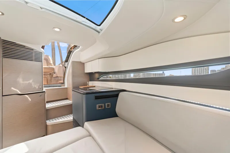 Slide: The Image of Luxurious interior of 2020 Princess R35 yacht with modern design and amenities. - 22