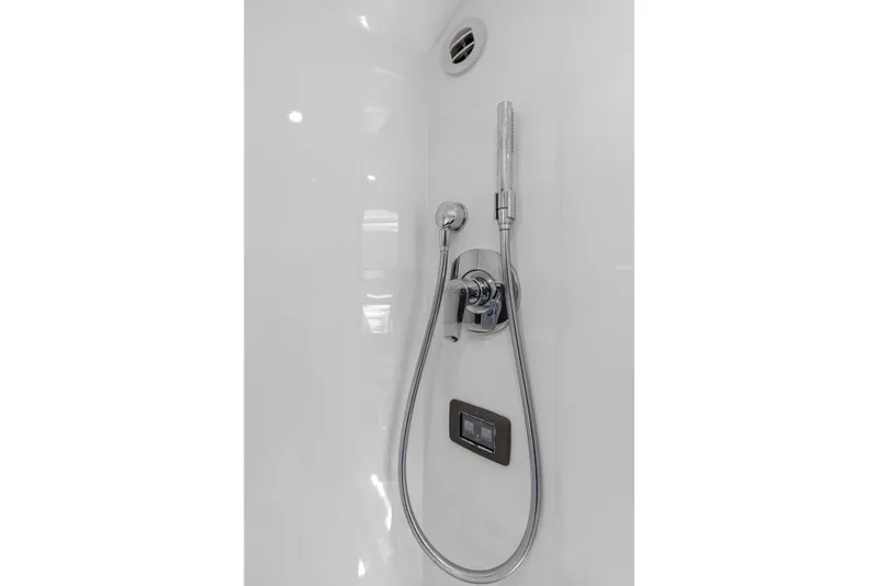 Slide: The Image of Modern shower fixture in 2020 Princess R35 yacht bathroom. - 28