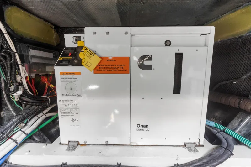 Slide: The Image of Cummins Onan Marine QD generator in 2020 Princess R35 yacht engine room. - 33