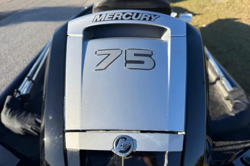 Slide: The Image of Mercury 75 horsepower engine on 2020 Tracker Pro Team 175 boat. - 13