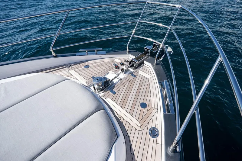 Slide: The Image of Luxurious 2024 Azimut S7 yacht deck with sleek design and ocean view. - 32