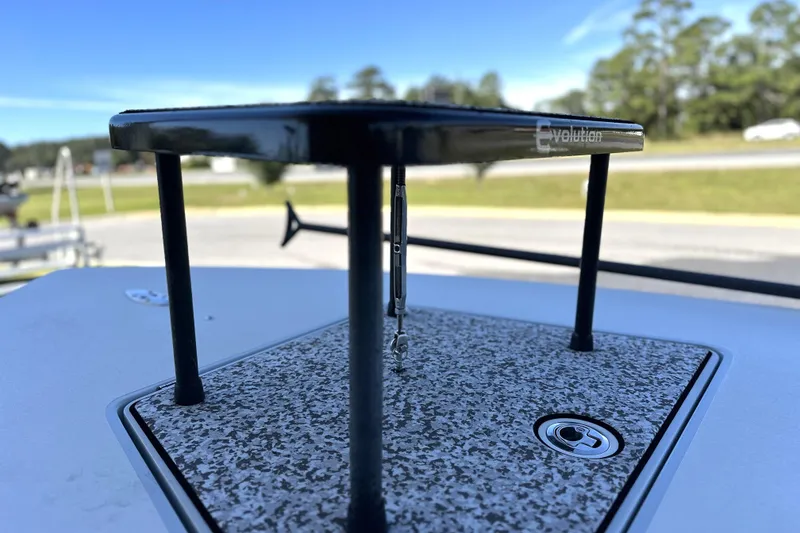 Slide: The Image of 2021 Maverick 18 HPX-V boat deck detail with textured surface and hardware. - 4