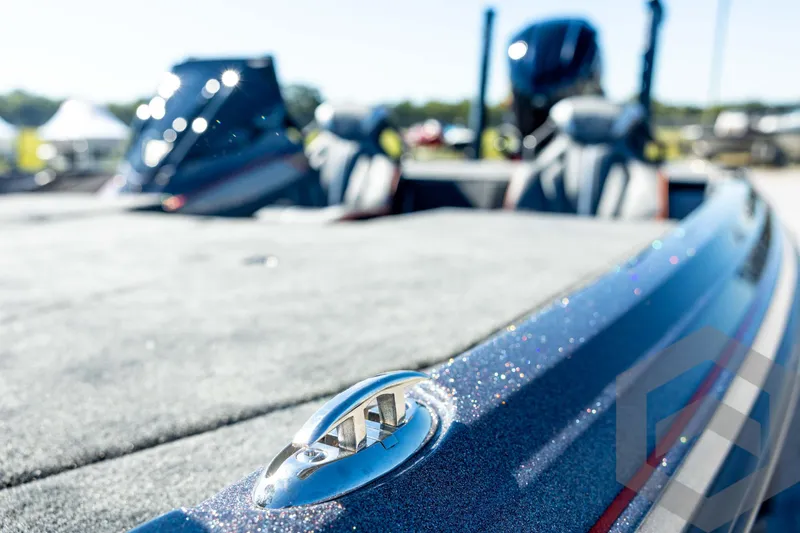 Slide: The Image of 2026 Skeeter ZXE20 boat deck with metallic finish and sleek design details. - 38