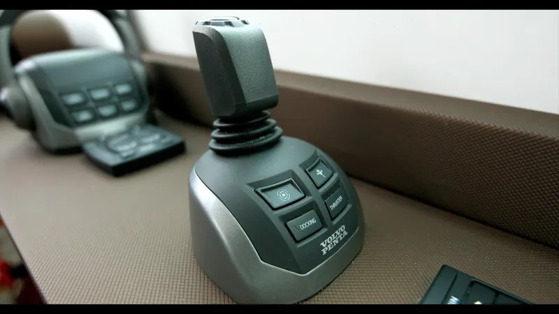 Slide: The Image of Joystick control system on 2024 Cruisers Yachts 50 Cantius. - 39