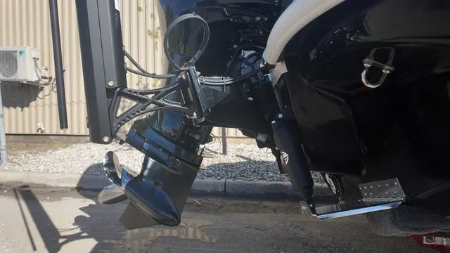 Slide: The Image of Outboard motor of 2026 ALK2 Powerboats 23CRX, showcasing propeller and mounting details. - 19