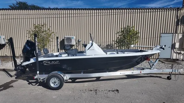 Slide: The Image of 2026 ALK2 Powerboats 23CRX on trailer, parked outdoors, side view. - 5