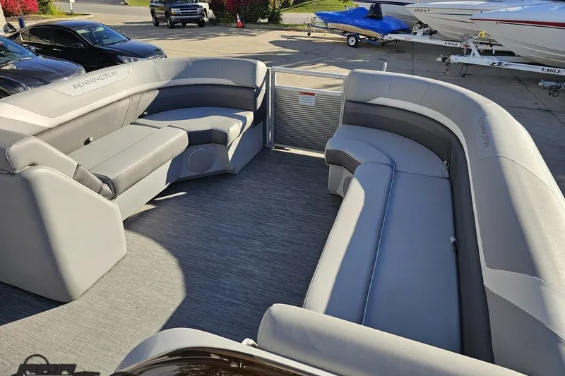 Slide: The Image of 2022 Bennington SX 21 Fishing boat interior with spacious seating and modern design. - 56