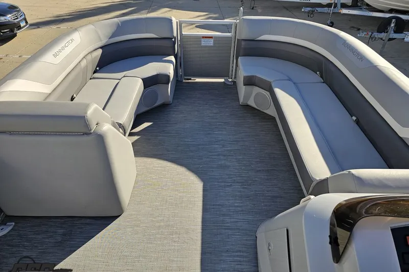 Slide: The Image of 2022 Bennington SX 21 Fishing boat interior with spacious seating and modern design. - 70