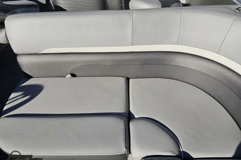 Slide: The Image of 2022 Bennington SX 21 Fishing boat with comfortable gray seating arrangement. - 97
