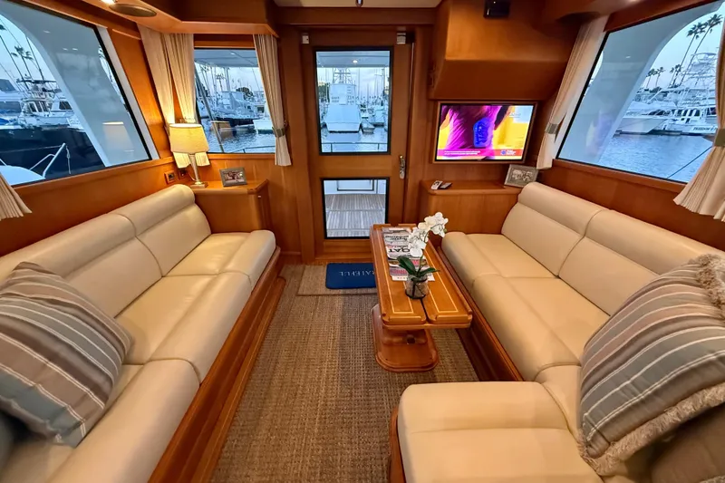 Slide: The Image of Luxurious 2009 Grand Banks 47 Heritage EU yacht interior with elegant seating and decor. - 22