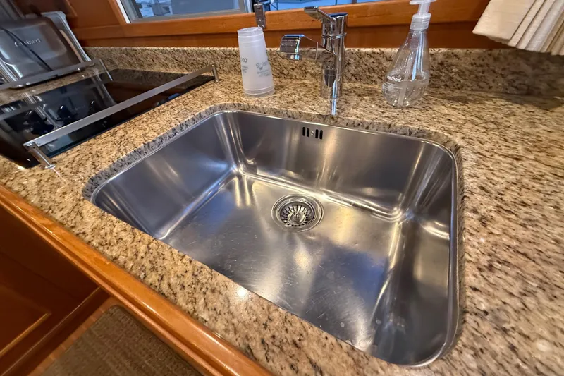 Slide: The Image of Stainless steel sink in 2009 Grand Banks 47 Heritage EU yacht kitchen. - 30