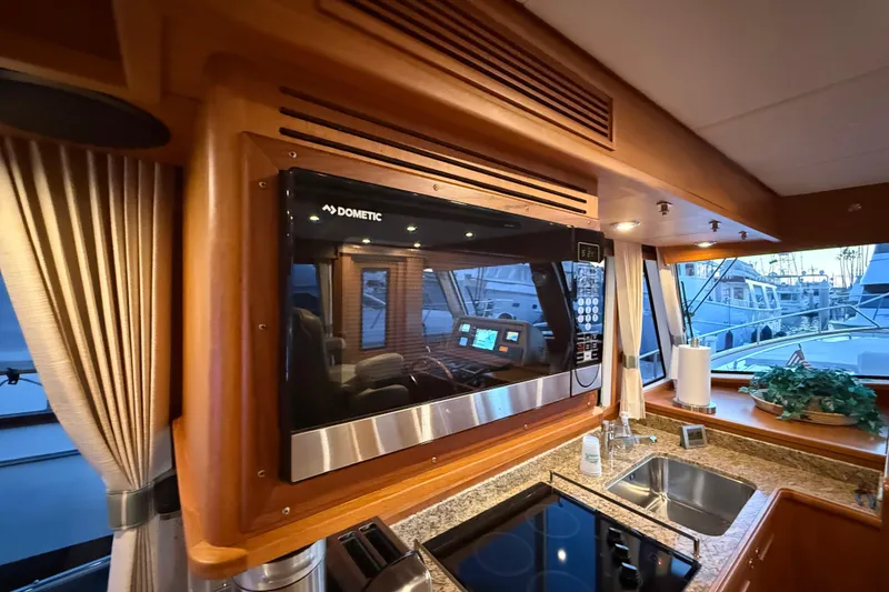 Slide: The Image of Interior of 2009 Grand Banks 47 Heritage EU yacht with modern kitchen appliances. - 31