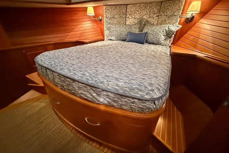 Slide: The Image of Luxurious bedroom interior of 2009 Grand Banks 47 Heritage EU yacht. - 52