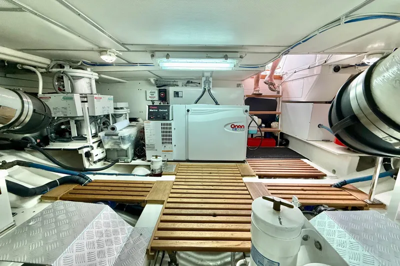Slide: The Image of Engine room of 2009 Grand Banks 47 Heritage EU with Onan Marine Genset. - 94