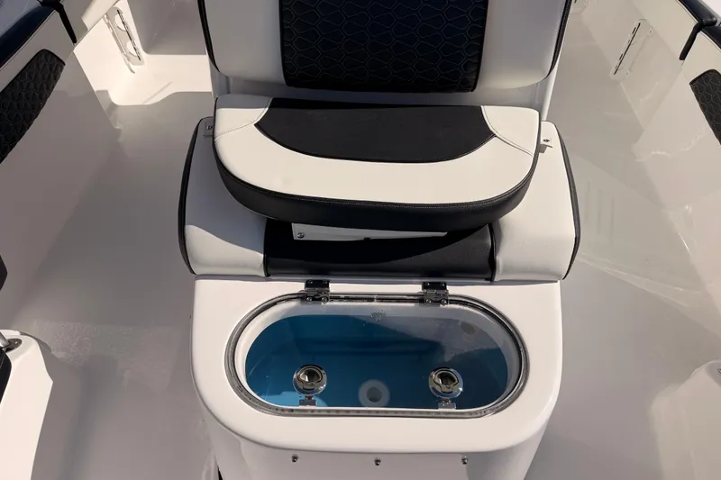 Slide: The Image of 2026 Tidewater 2700 Carolina Bay boat seat with integrated livewell. - 28