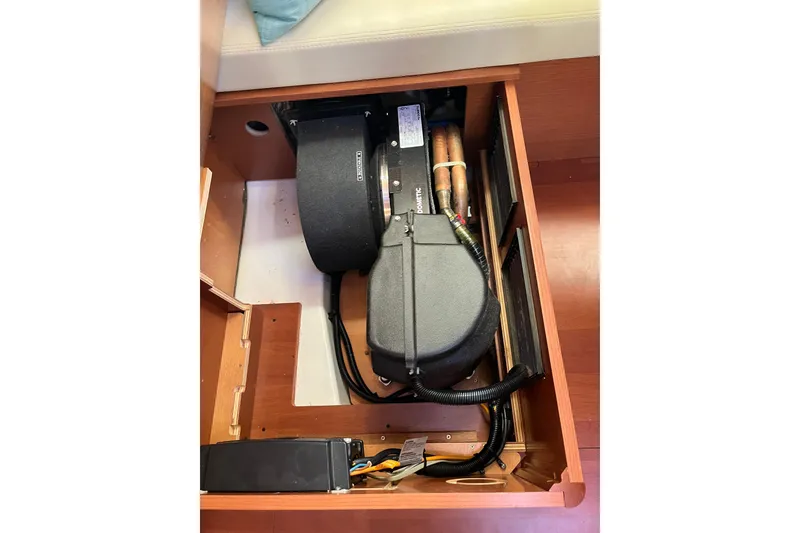 Slide: The Image of Beneteau Oceanis 46.1 2020 yacht interior showing mechanical components under seating. - 50