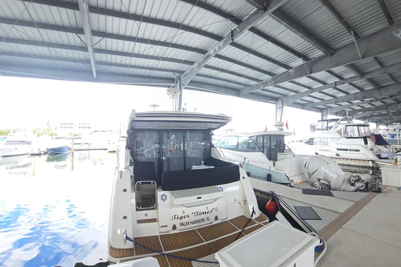 Slide: The Image of Manufacturer Provided Image: 2017 Sea Ray Sundancer 400 yacht floor plan showing detailed interior layout. - 7