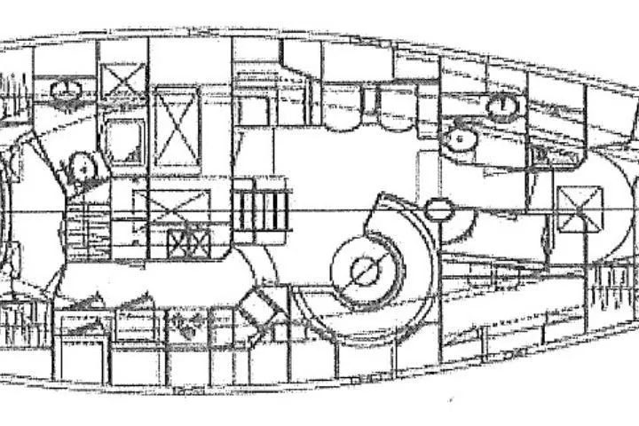 Slide: The Image of 2006 Tayana 58 Deck Salon yacht docked in marina, featuring sleek design and modern amenities. - 77