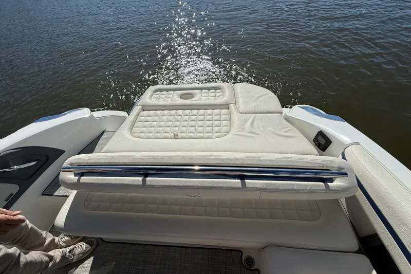 Slide: The Image of 2018 Cobalt R3 Surf boat with sunpad, on calm water. - 6