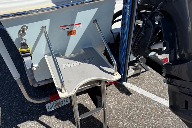 Slide: The Image of 2022 Parker 2100 Special Edition boat with swim platform and ladder. - 7