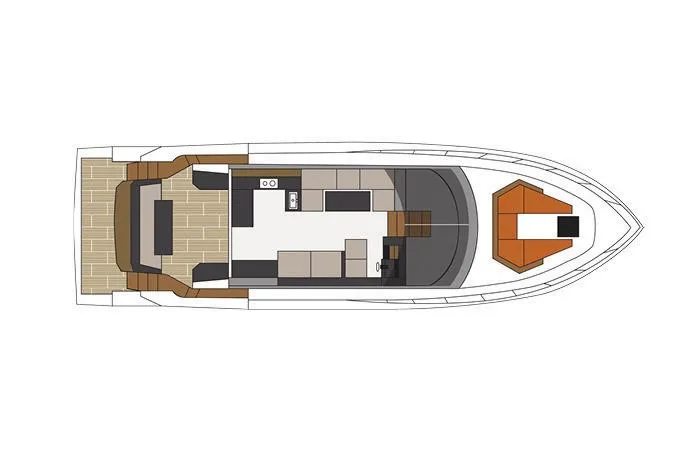 Slide: The Image of Manufacturer Provided Image: Top view layout of 2022 Cruisers Yachts 54 Cantius luxury boat. - 74