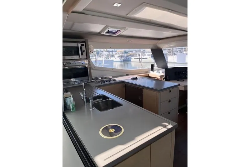 Slide: The Image of Modern kitchen interior of 2018 Fountaine Pajot Helia 44 Evolution catamaran. - 33