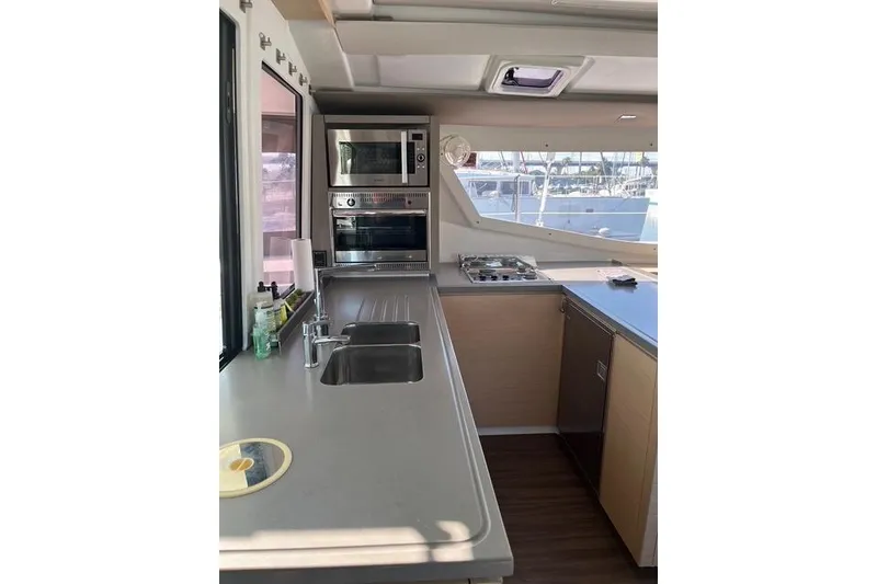 Slide: The Image of Modern kitchen interior of 2018 Fountaine Pajot Helia 44 Evolution catamaran. - 34