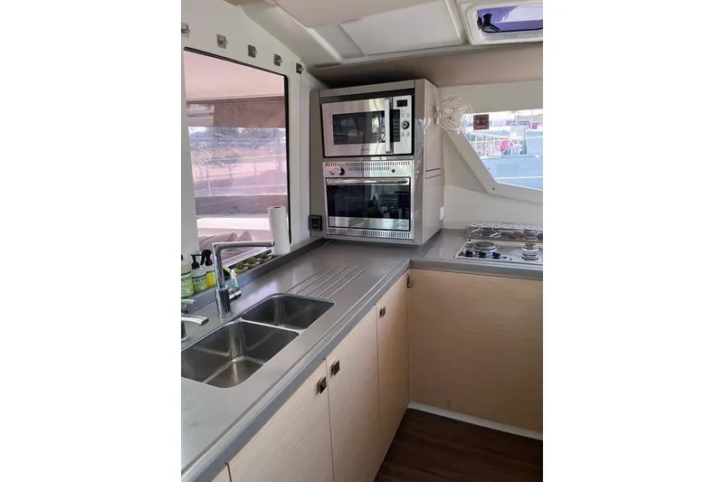 Slide: The Image of Modern kitchen interior of 2018 Fountaine Pajot Helia 44 Evolution catamaran. - 41