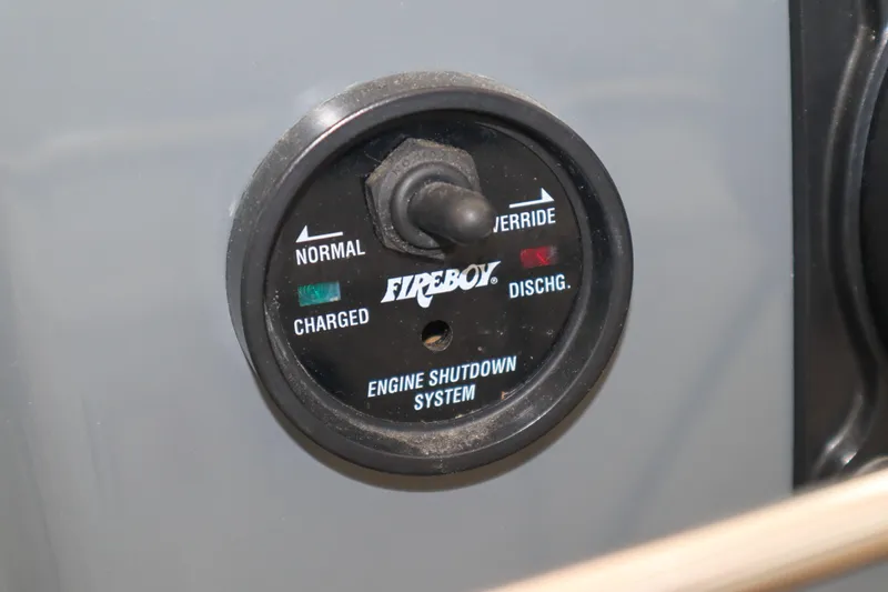 Slide: The Image of Fireboy engine shutdown system on 1999 Tiara Yachts 3500 Express. - 149