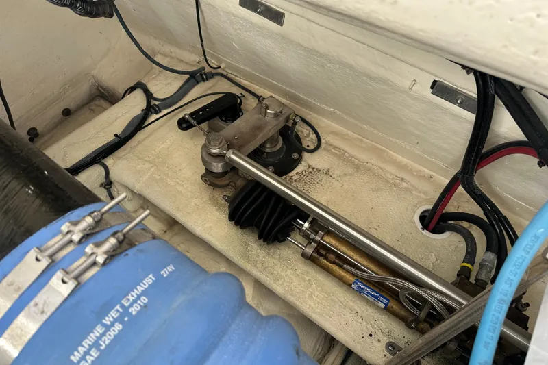 Slide: The Image of Engine compartment of a 2004 Formula 48 Yacht with marine exhaust system. - 60