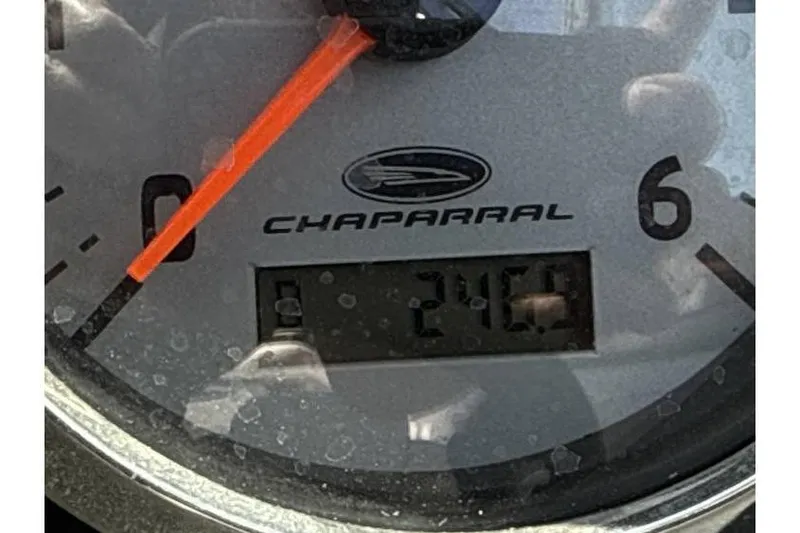 Slide: The Image of Close-up of a Chaparral 236 SSX 2007 speedometer showing 240 hours. - 8