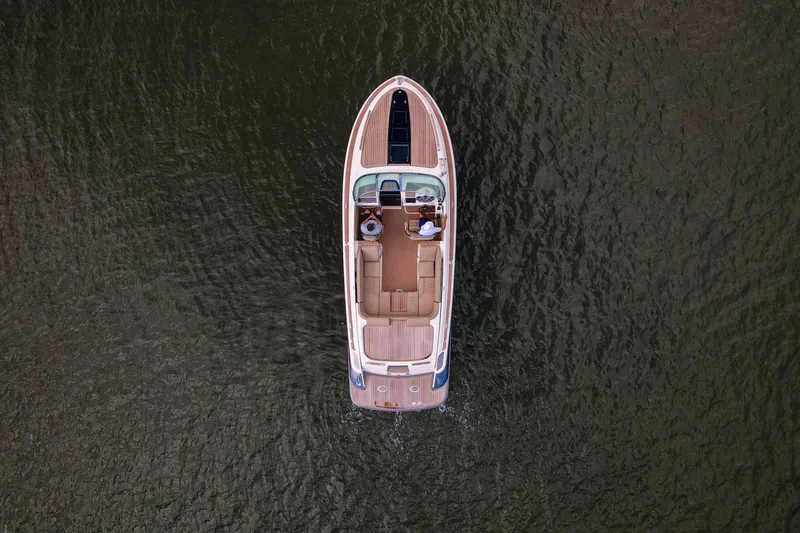 Slide: The Image of Overhead view of 2017 Chris-Craft Corsair 28 Heritage Edition on water. - 5