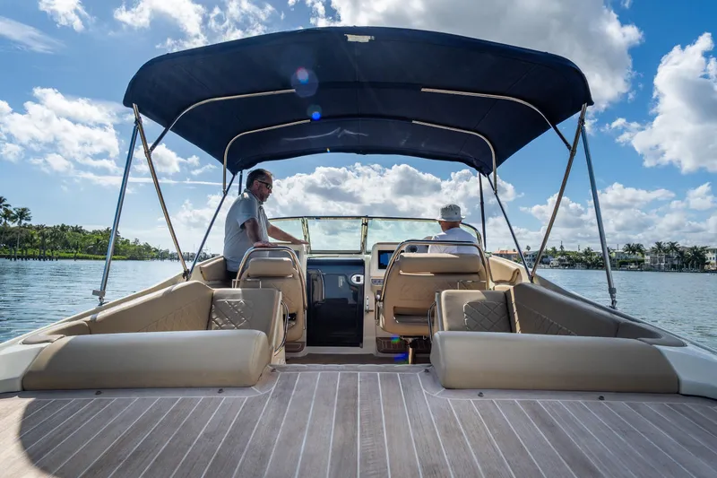 Slide: The Image of 2017 Chris-Craft Corsair 28 Heritage Edition boat cruising on a sunny day. - 77