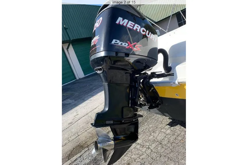 Slide: The Image of 2016 Hurricane SunDeck Sport 232 OB with Mercury Pro XS outboard motor. - 4