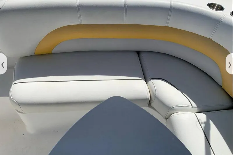 Slide: The Image of 2016 Hurricane SunDeck Sport 232 OB with OptiMax Pro XS engine in storage. - 6