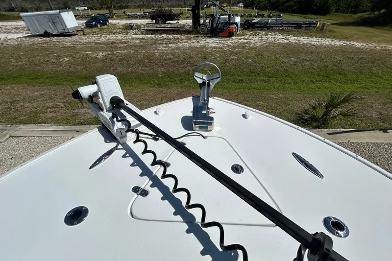 Slide: The Image of Bow of 2022 Cape Horn 36 boat with anchor and trolling motor. - 9